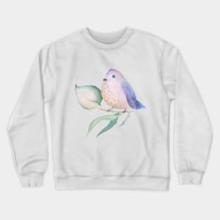 Cute Bird on Branch Crewneck Sweatshirt